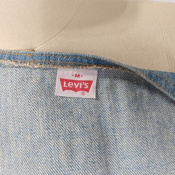 Vintage Levi's Orange Tab Denim Vest Size M Jean Pocket Snap Front 70s USA Made - Picture 8 of 9